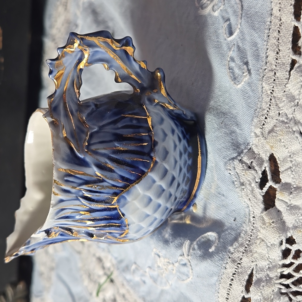 Antique FloBlu Porcelain Pitcher TIA - Picture 6 of 8